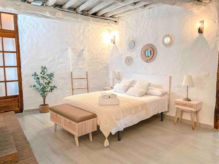 La Palmera. Casa Rural Con Piscina Privada. Benadalid エクステリア 写真